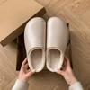 Winter New Velvet Warm Indoor Home Outdoor Simple Design Solid Color Comfortable Couple's Soft Soled Thin Shoes