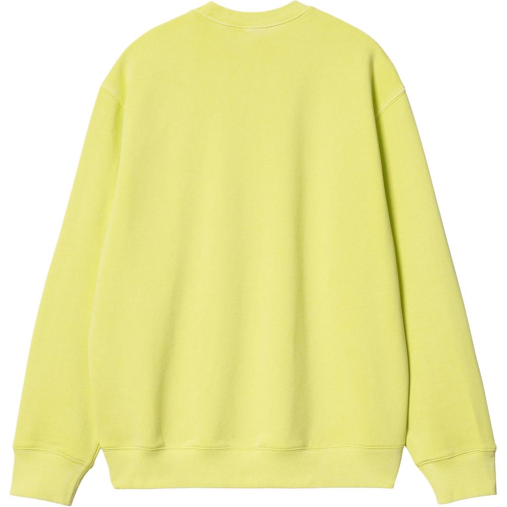 Carhartt WIP Loose Fit Solid Color Crewneck Sweatshirt Men Tops Yellow I033065-29T-GD