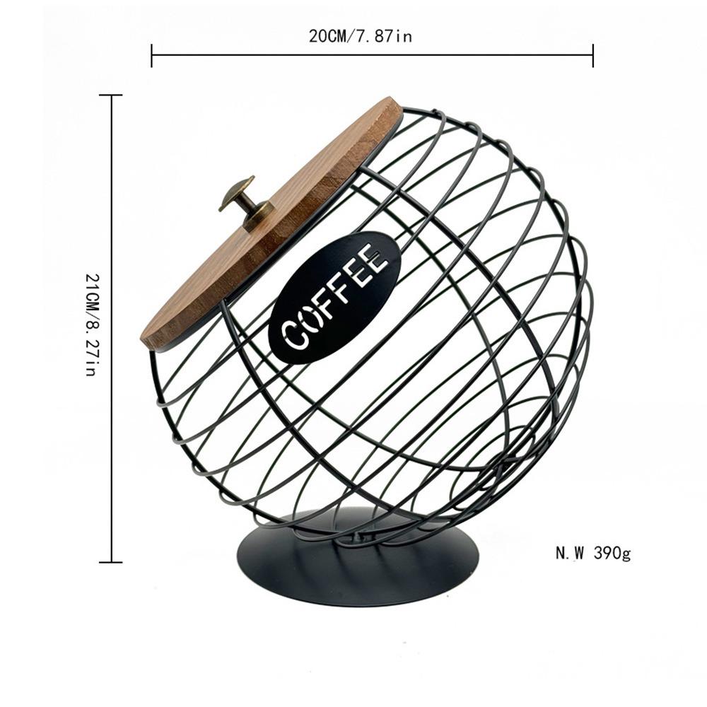 Wire Basket Coffee Pod Holder Multicolor Desktop Organizer Container Coffee Pod Organizer Cafe