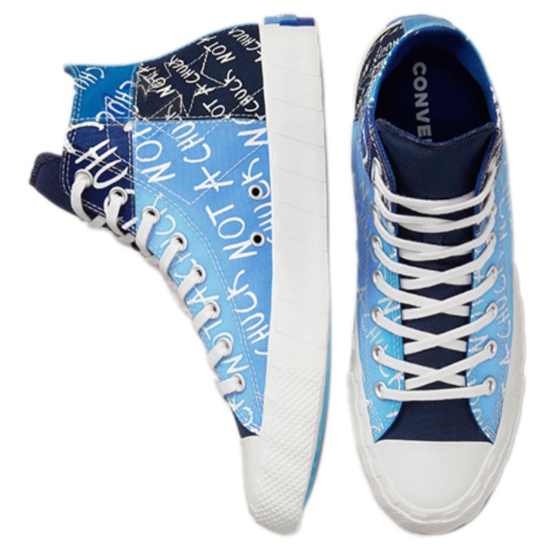 Converse Not A Chuck Comfortable High-Top Canvas Shoes Unisex Blue & Black