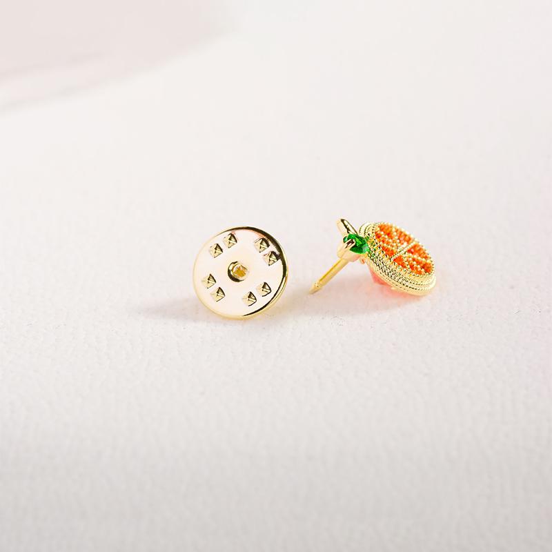 Summer Fashion Orange Anti Stray Brooch Button Cute Japanese Small Collar Pin Small Brooch Jewelry Fruit