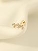 Minimal Piercing 14K Internal Trio Cubic Labret Piercing