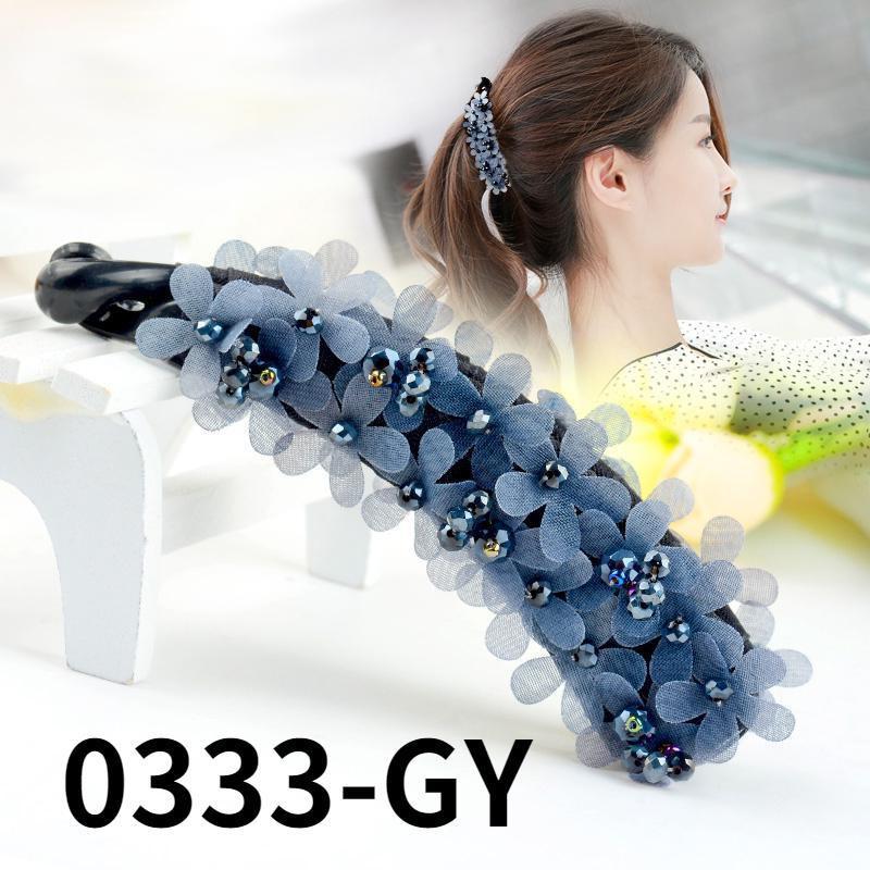 

Новая заколка для волос из пряжи Juan с цветком, корейская заколка-банан, заколка для хвоста, закрученная заколка для волос, головной убор