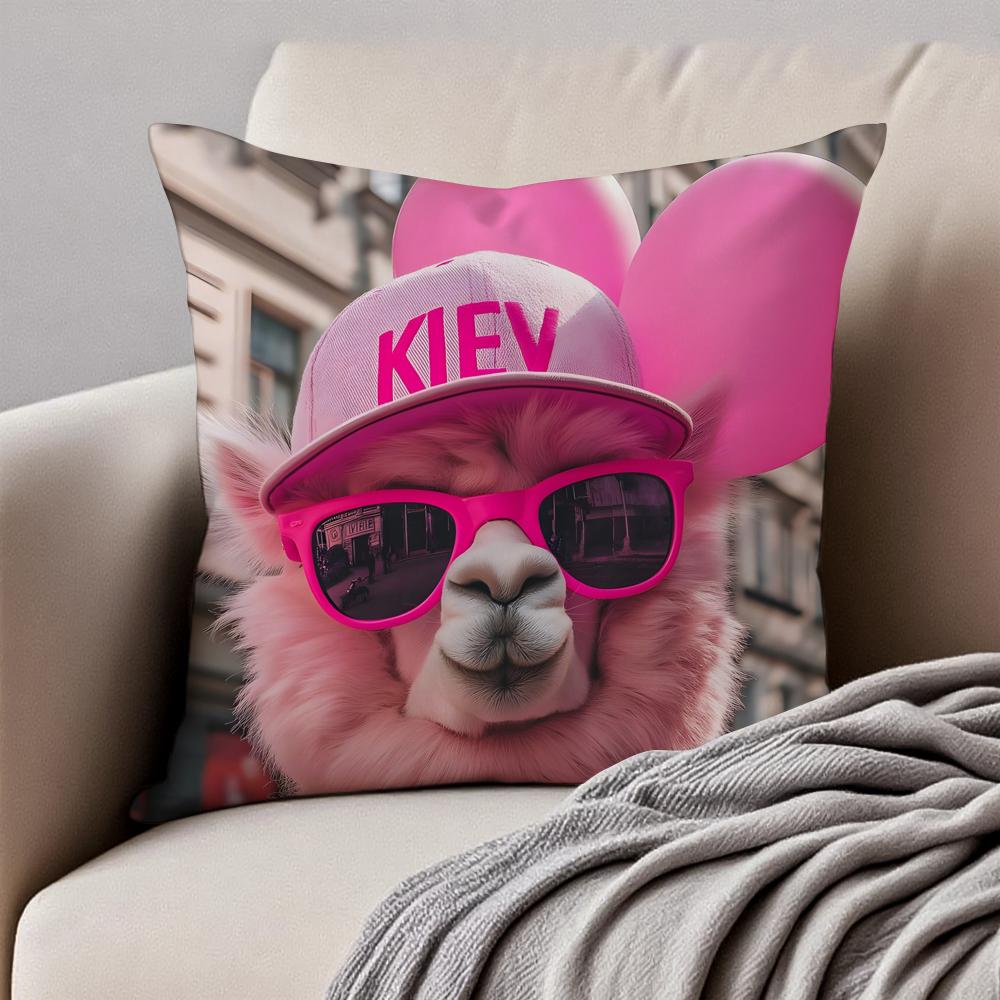 Vibrant Animal Bubble Fashion Tiger Cushion Cover Pillowcase Antidustmite Invisible Zipper Short Plush Sofa Cushion