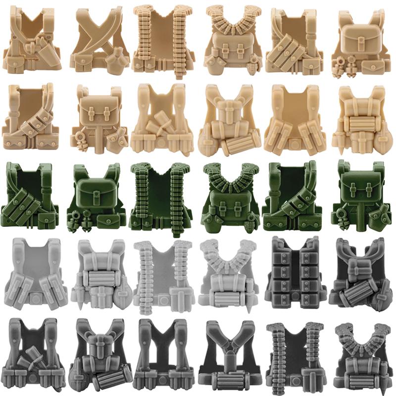 Military Weapons Accessories Building Blocks Russian Special Forces AK Rifles Tactical Bulletproof Vests Equipments Bricks Toys