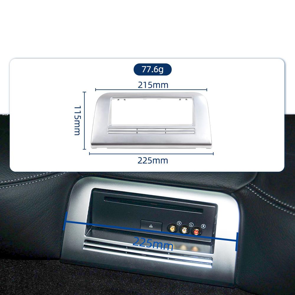 21284600277 Rear Seat CD Player Panel Bezel for Mercedes W212 E-Class 2009-2016 Center Console Chrome Trim