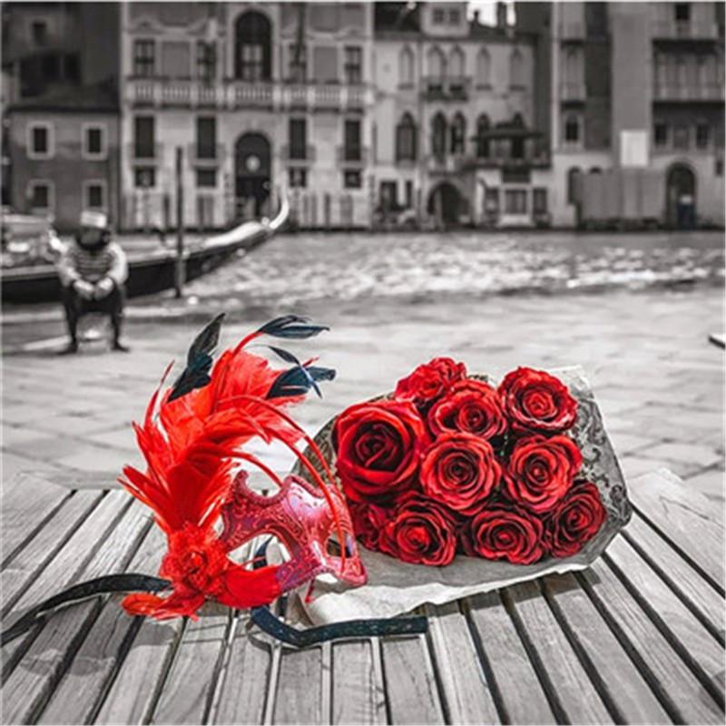 

Huacan Алмазная картина Пейзаж Узоры Наборы ручной работы со стразами Алмазная вышивка 20*20 cm