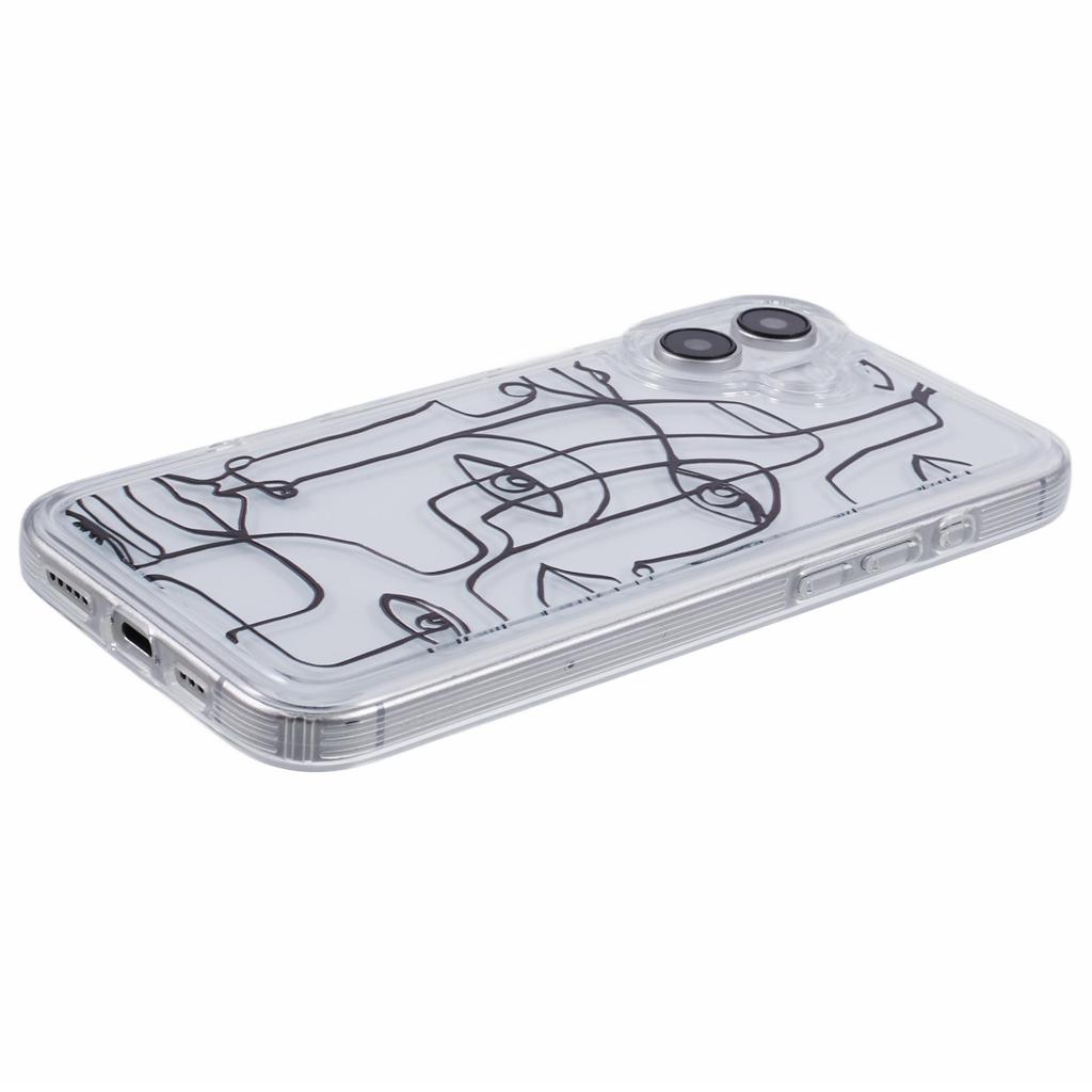 For iPhone 16 TPU Case Pattern Printing Shockproof Airbag Phone Cover