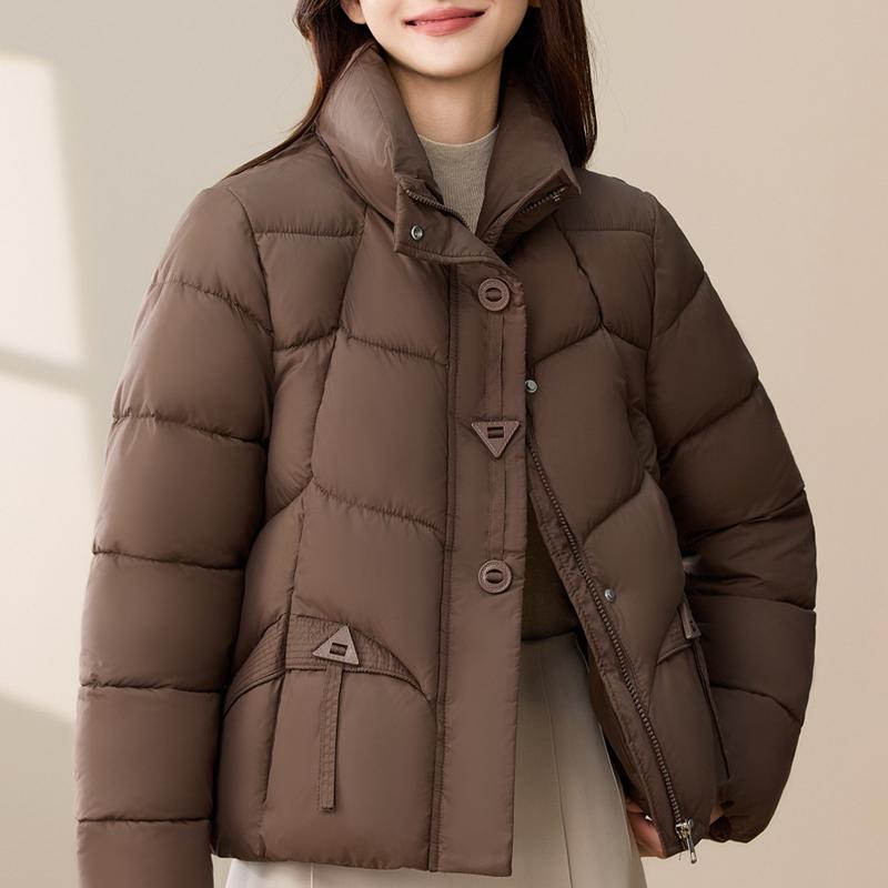 Dámské zimní parky Stojáček Volné Teplé kabáty Silné dámské bundy