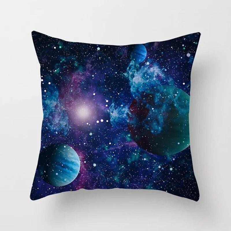 Starry Sky Landscape Planet Series Printed Pillowcase Sofa Seat Cushion Cover Future Sense Home Decoration Embrace