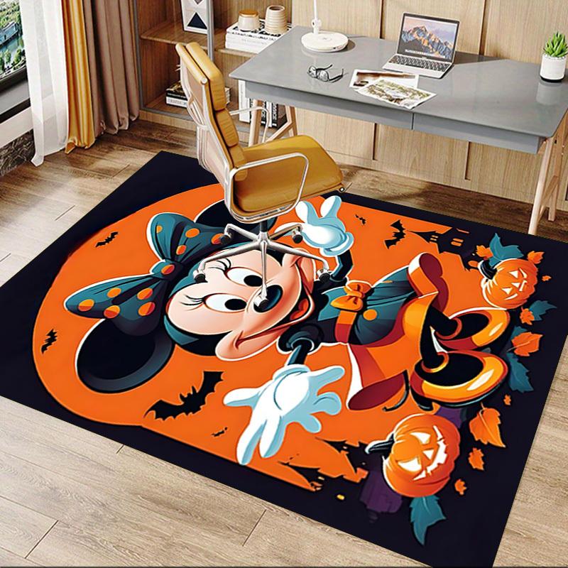 1pc Halloween Minnie Mouse Carpet Anti Slip Polyester Floor Mat for office.Bedroom