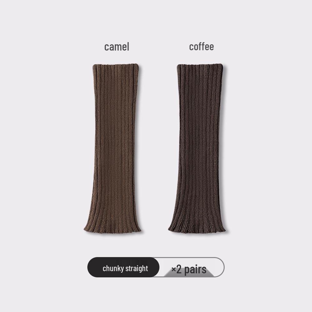 Trendy Y2K Knit Leg Warmers: Women's College Style Calf Socks, Cozy Scrunch Socks, and Warm Sleeves for Autumn/Winter