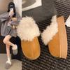 Fashion Platform Thickened Plush Enhanced Khmer Slippers for Women Winter Outside Wear Comfortable New Style