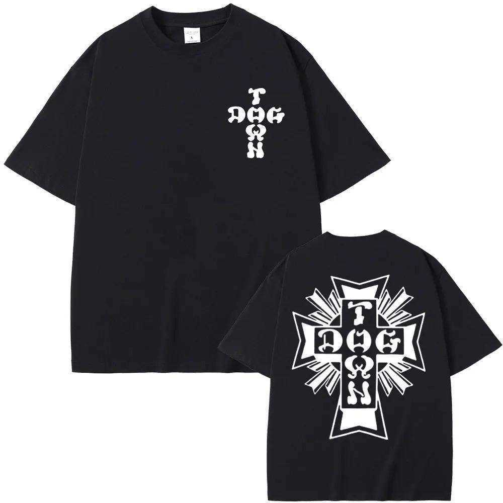 Best Famous Dogtown Graphic Black White Logo Print T Shirt Men Women Hip Hop Punk Rock Tee Streetwear Male Fashion Casual Tshirt
