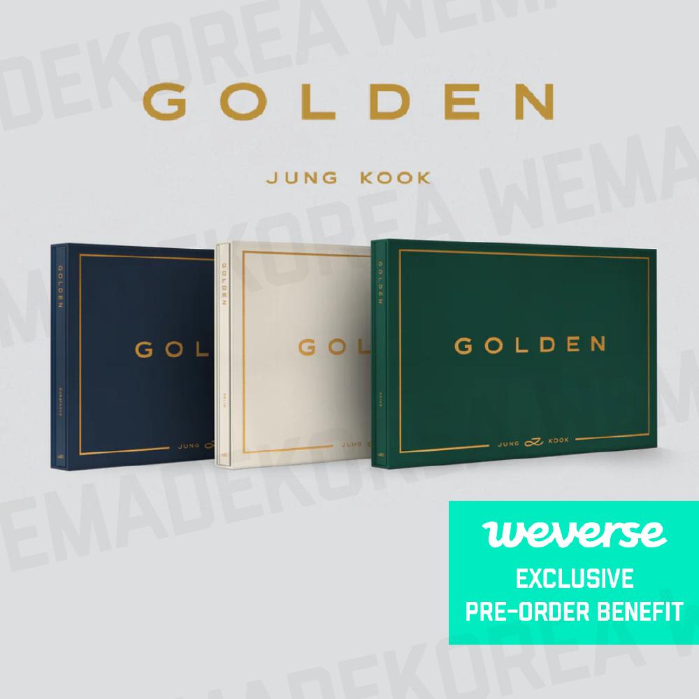

Предварительный заказ Jungkook GOLDEN Standard Album и GOLDEN The Moments Weverse POB