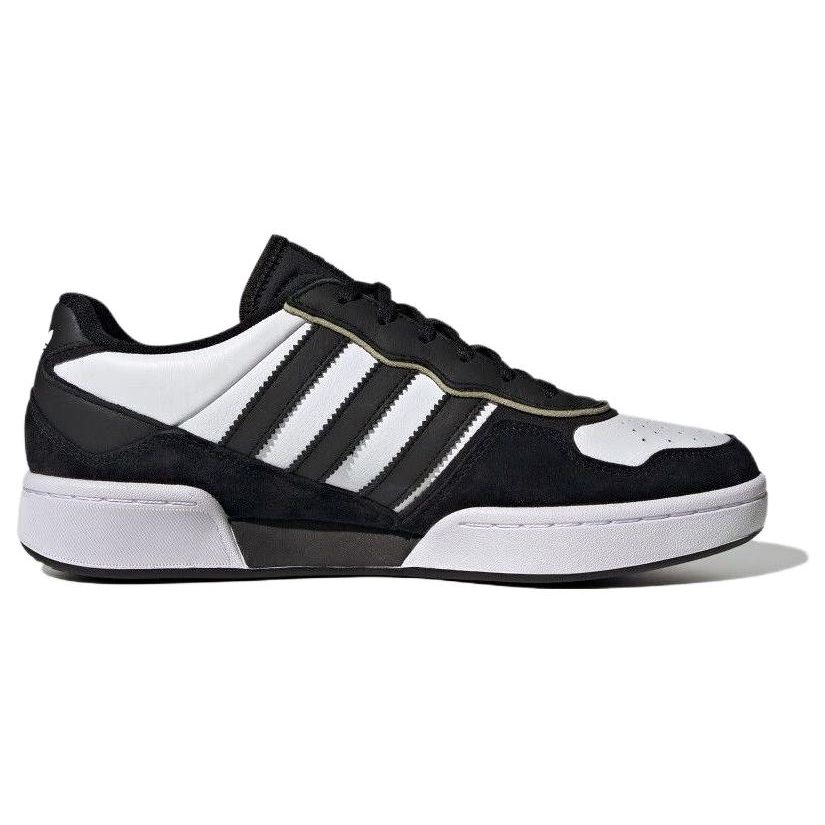 Adidas Originals Courtic Fabric Synthetic Leather Comfortable Versatile Non-Slip Wear-Resistant Low-Top Skate Shoes Unisex Sneakers Black ID6067