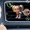 2D flat cute girl car vent clip decorative diffuser (fragrance not included), car interior decoration, aromatherapy clip, ideal for holiday gifts