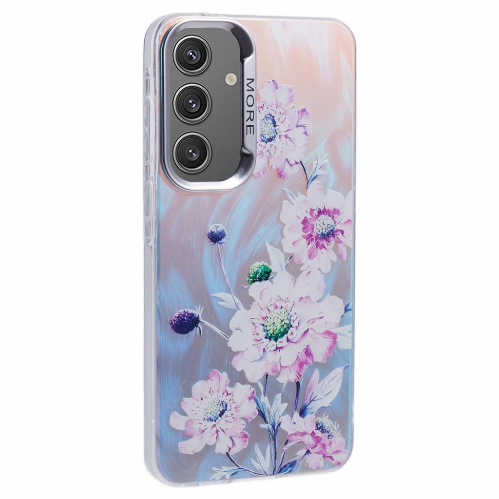 Pentru Samsung Galaxy A54 5G Husă Florală Laser Bling PC+TPU Husă Telefon