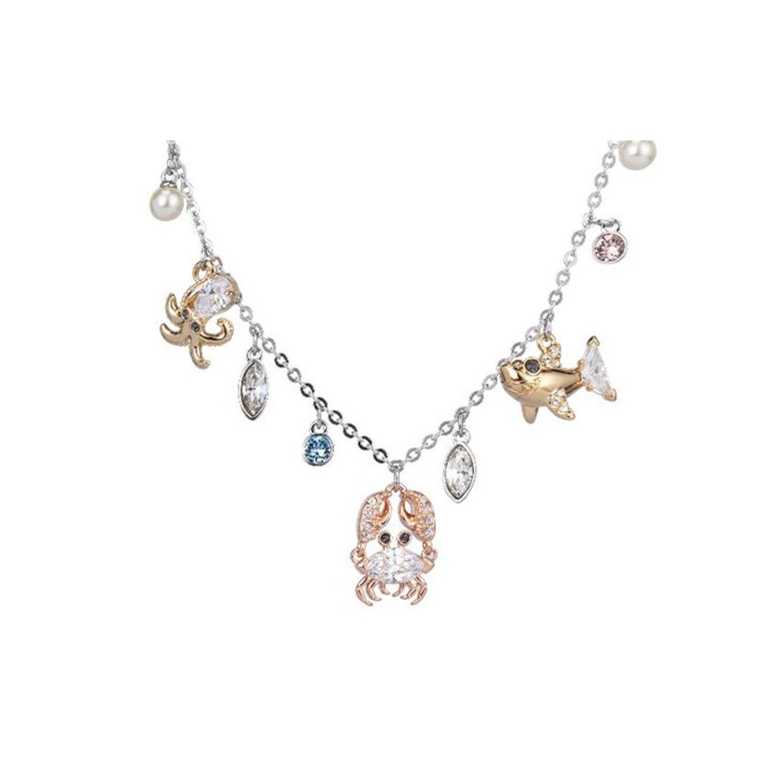 

Swarovski Ocean Marine Life Playful Alloy Necklace Women necklace Silver 5480781 Box (Random Color)