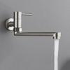 180° Rotation Kitchen Faucet Lengthened Outlet Stainless Steel Sink Tap  Wall Mounted
