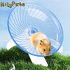 Transparent Hamster Flying Wheel Quiet Operation Plastic Exercise Squirrel Wheel Steel Axle Stable Base Hamster Running Wheel