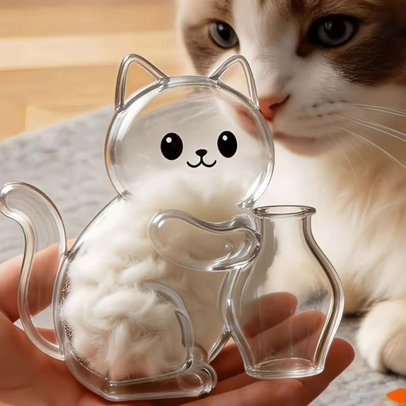 Cats Vase for Keepsakes,Pet Hair,Flower Decorative Refrigerator Magnet Home Decors Cats Whiskers Holders Fridge Magnet