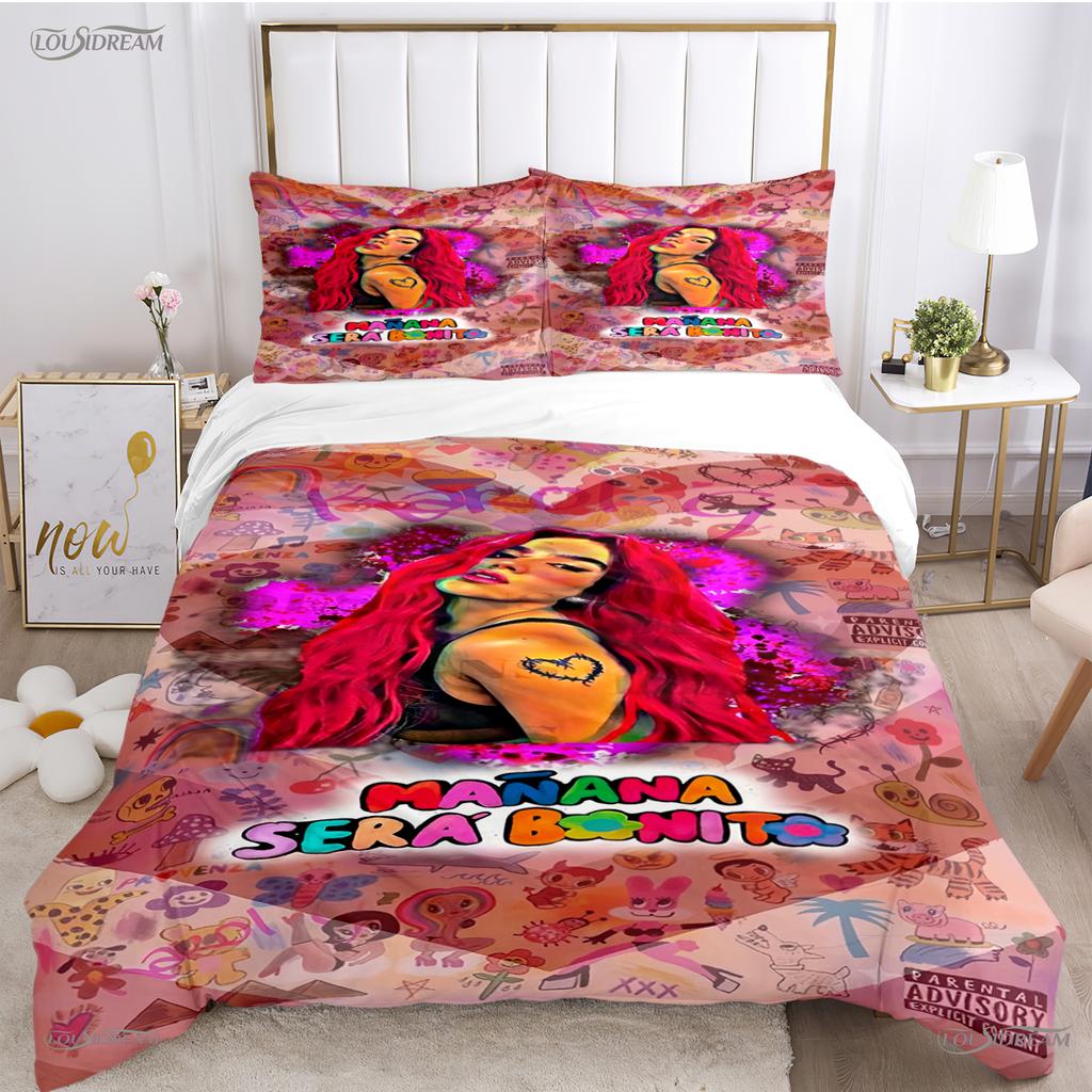 Sexy Karol G Singer Al Season Soft Duvet Cover Warm Comforter Beding set Soft Comfortable Quilt Cover plus Pilowcases Tens Single/Double/Quen/King