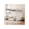 Lit Mezzanine - MUVOE - 140x200 Cm - Espace Dressing - Blanc - Enfant