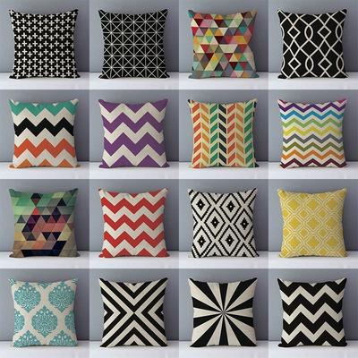 Qualität Gemütlich Beliebt Geometrisch Sofakissenbezug Heimdeko Kissen 45X45cm Für Bett Sitzlehne Kissen Bettwäsche Kissenbezug