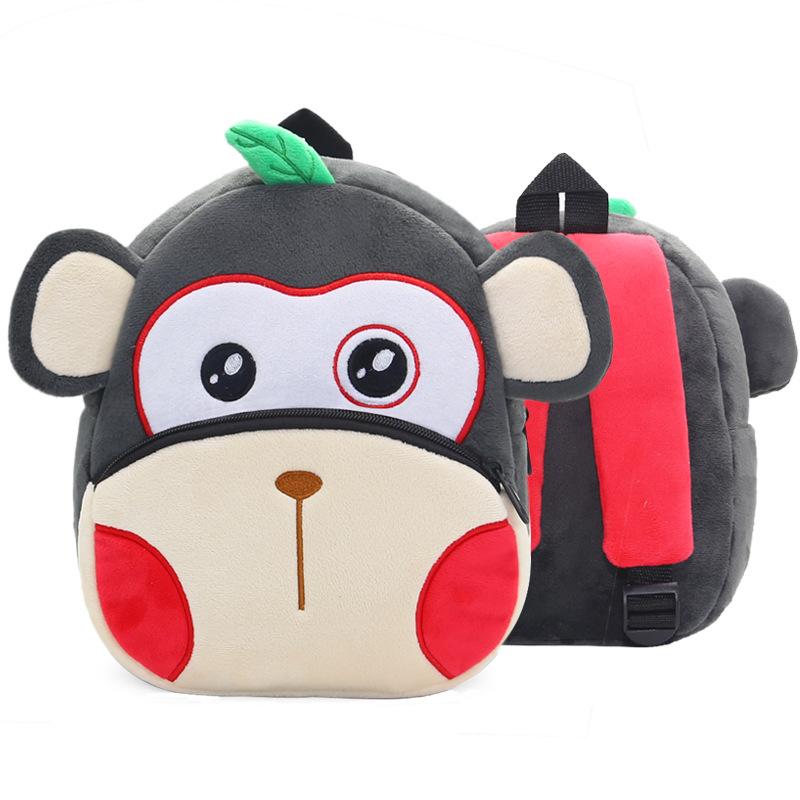 Cute Children School Bags 3D Cartoon Animal Plush Kids Backpack Kindergarten Boys Girls Schoolbags Mini Small Backpack