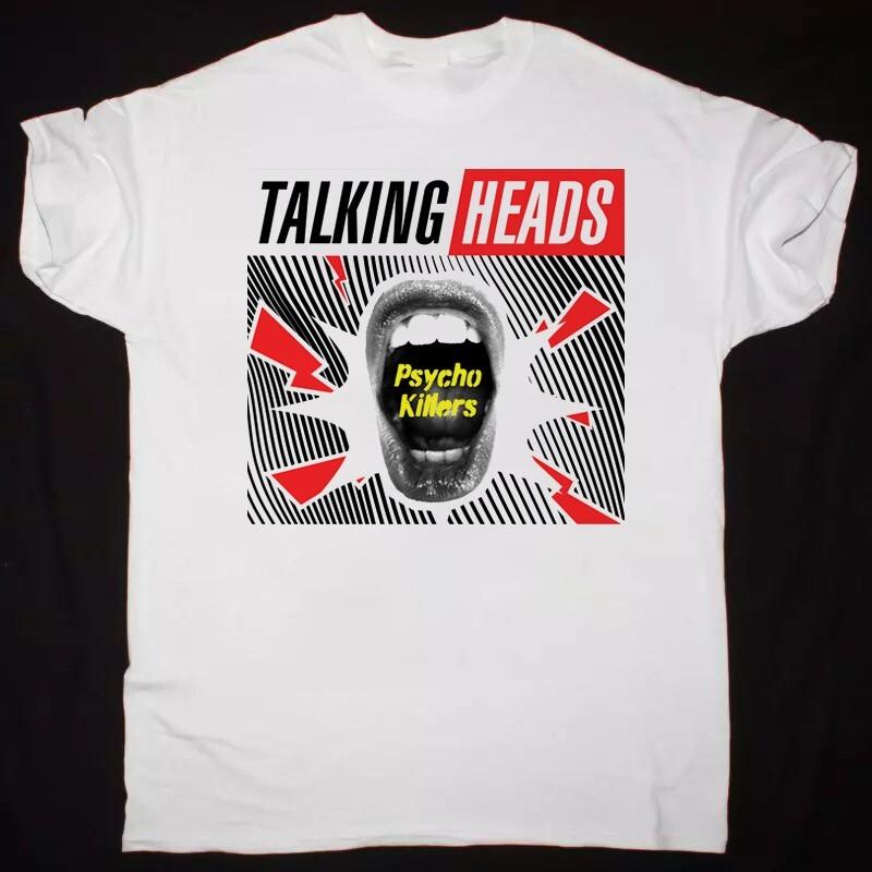 Talking Heads - Psycho Killers White Color Cotton Shirt Adults Unisex T-Shirt XXL