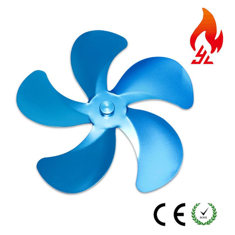 5-Blade Aluminum Alloy Fireplace Fan, Large Wind Power, 172MM Diameter (2021)