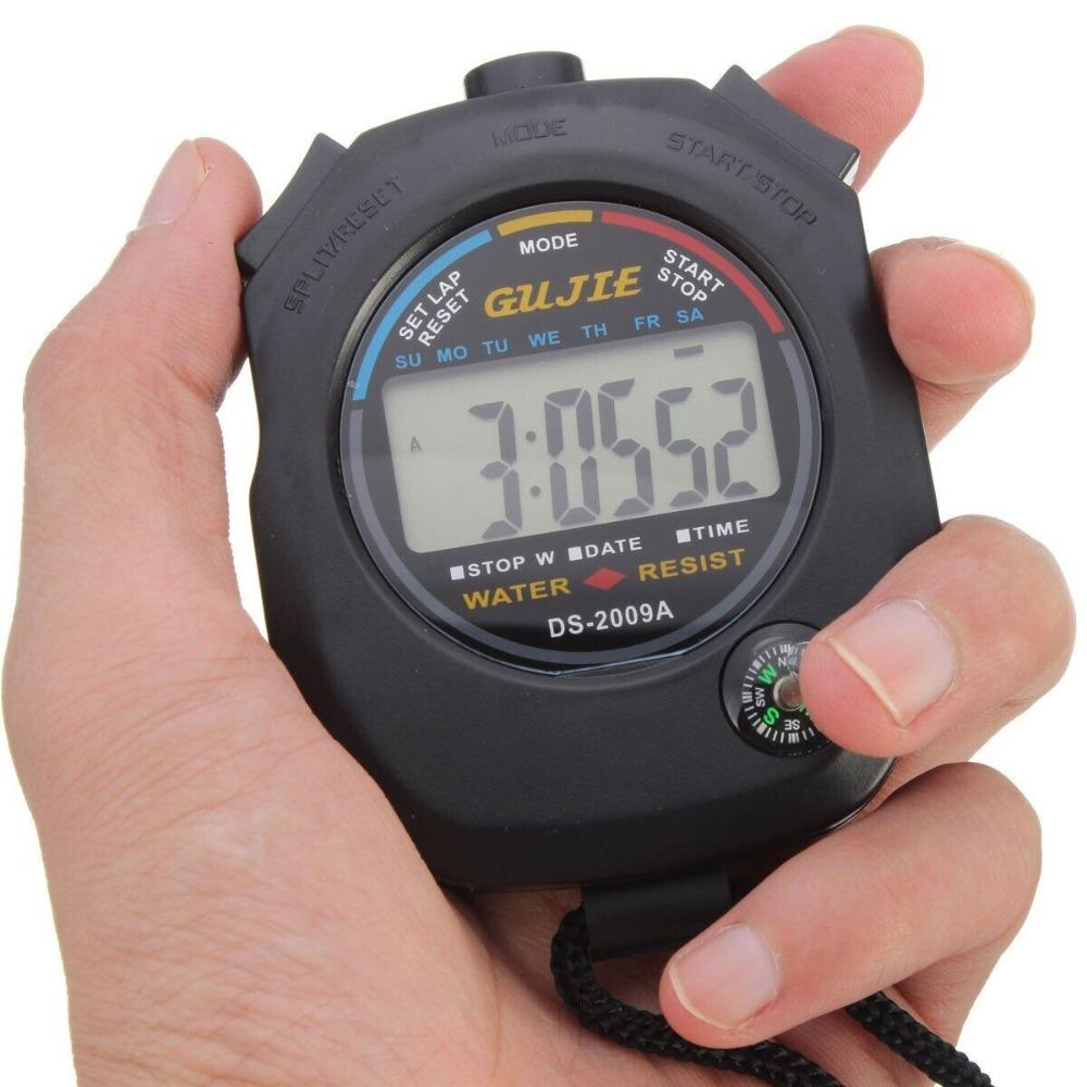 Professional LCD Sports Stopwatch with Wristband Training Timer Digital Stopwatch Handheld