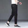 Denim nine-point pants, non-fading, black men's pants, stretchy Korean style slim straight jeans, high street jeans