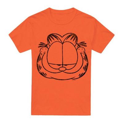 Garfield Mens Smirking Distressed T-Shirt