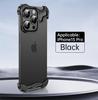 Luxury Alien Metal Borderless Phone Case For iPhone 12 13 14 15 16 17 Pro Max Lens Protecti Shockproof Aluminum Alloy Back Cover