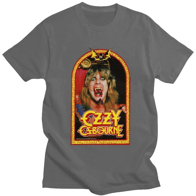 Custom Heavy Metal Rock Ozzy Osbourne T Shirts Men Pure Cotton Tee Tops Tshirt Tshirt Clothing