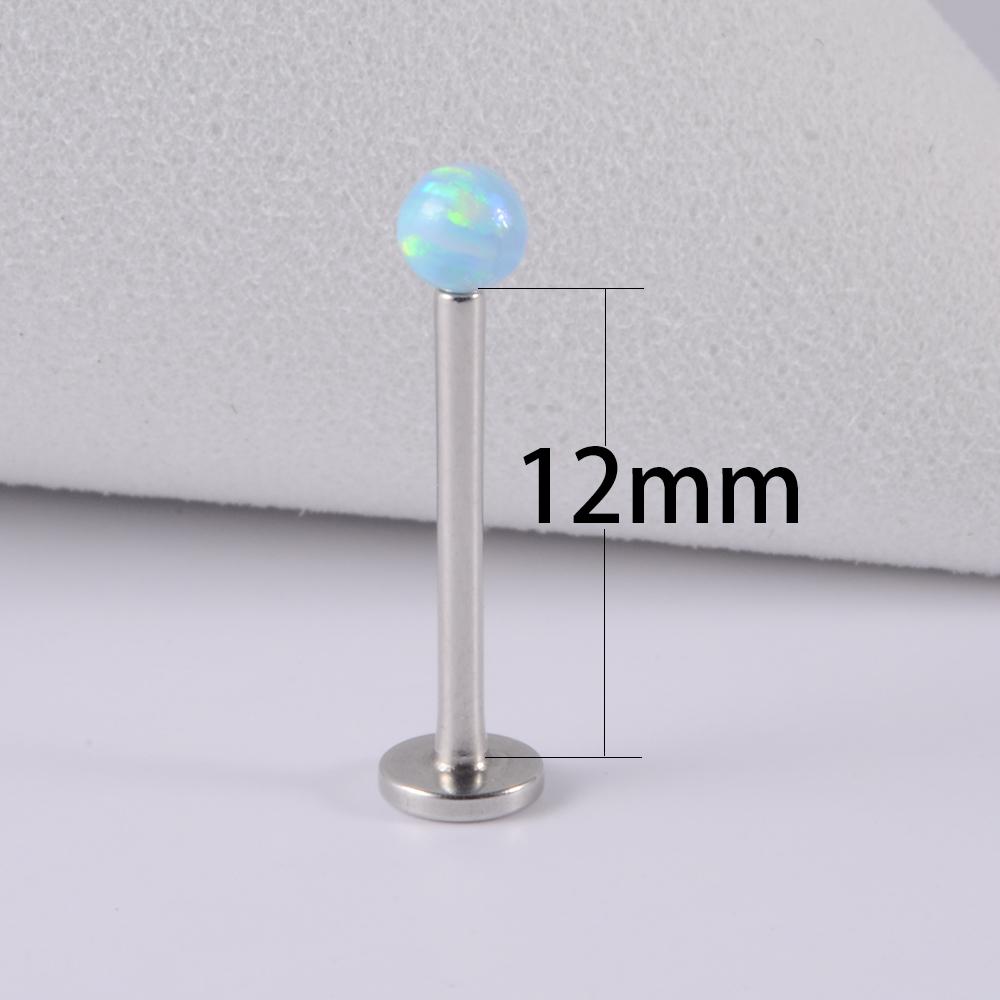 1PC 361L Surgical Steel Opal Ball Lip Stud Internally Threaded 3mm Opal Labret Ear Tragus Cartilage Helix Daith Earring Piercing 4