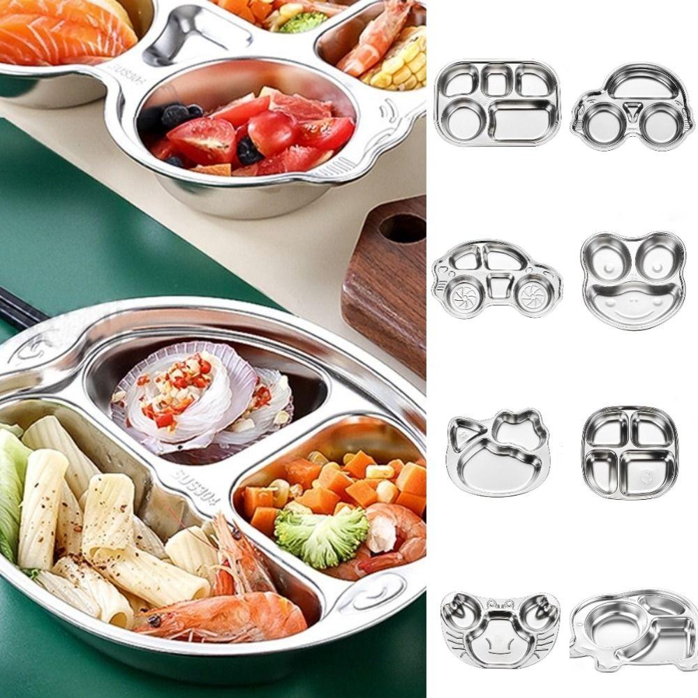 304 Stainless Steel Food Plate Animal Shape Cafeteria Plate Cartoon Tableware  Kindergarten School