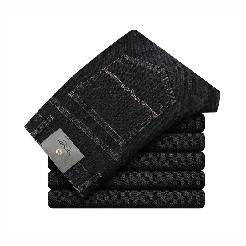 

Мужские джинсы прямые узкие эластичные повседневные брюки 40