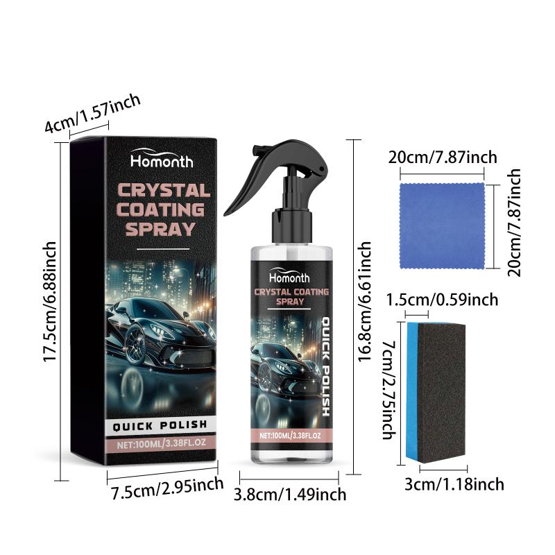 Car Paint Ceramic Coating Spray  Shine and Protection Hydrophobic Formula for Easy Detailing