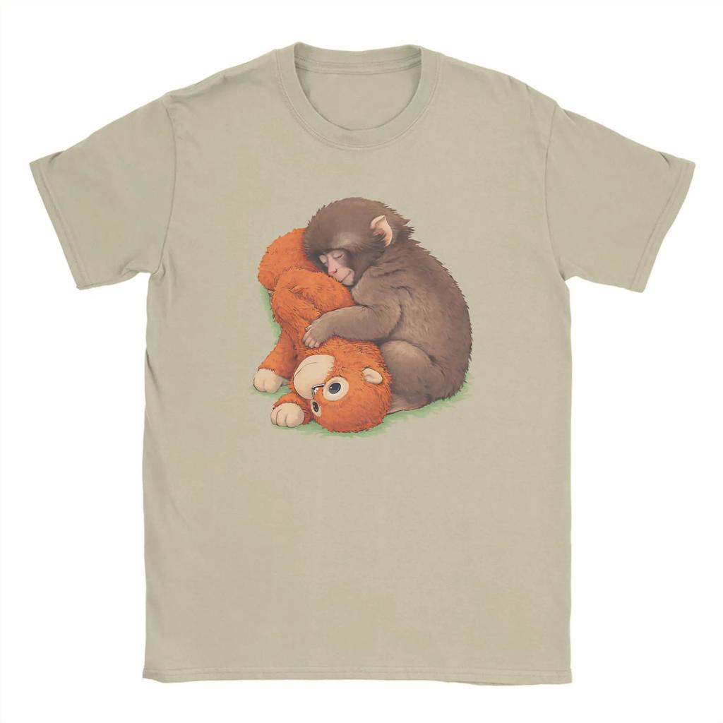Vintage Harajuku TShirt Punch Monkey Trendy Cool T Shirts Cotton Tshirt Summer Casual Loose Short Sleeve Print Tee Unisex