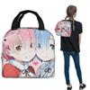 Life In A Different World From Zero Anime Rem Insulated Lunch Bag for Women Children Leakproof Food Boxes Thermal Lunch Box Tote