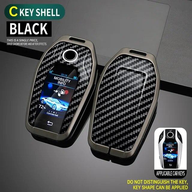 Carbon Fiber Zinc Alloy Car Key Case Cover for BMW 5 7 Series G12 G11 G30 G32 G31 I8 I12 I15 G01 X3 G02 X4 G05 X5 G07 X7 Car Bag