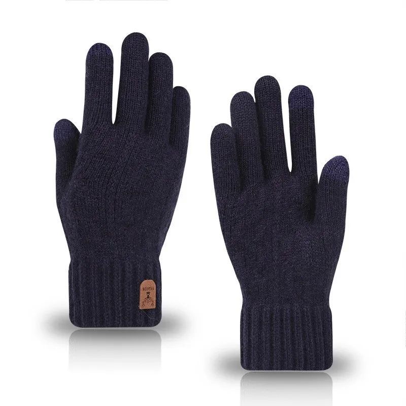 

2023 New MEN S Warm Gloves Winter Touch Screen plus Fleece G black