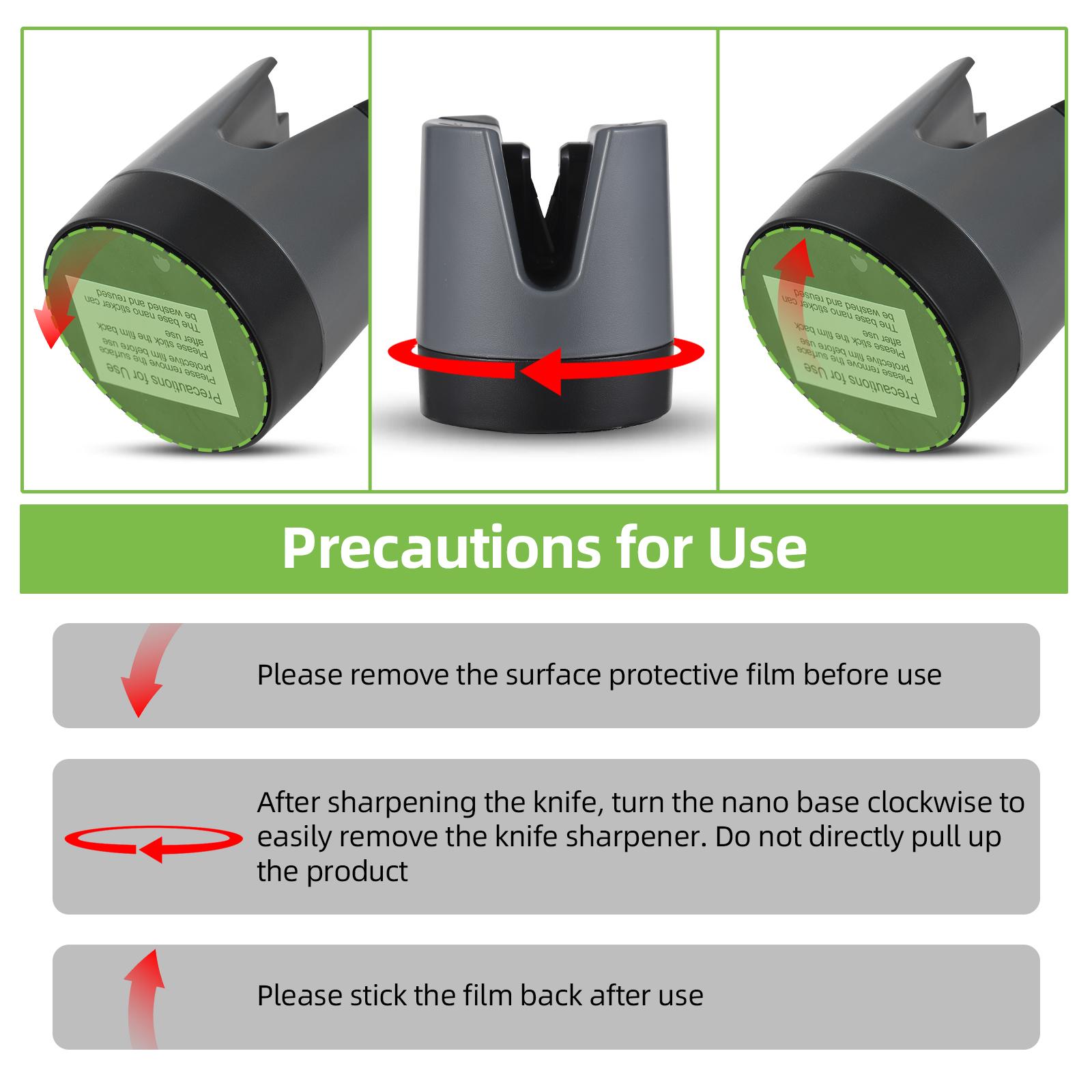 

Knife eners Tungsten Steel Handheld ket Knife ening Tool with Suction Cup Polish Rod for Kitchen Knives / Straight Blade Knives / Serrated Knives / Sc