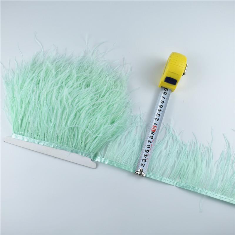 1M 5M 10Meters Ostrich Feather Skirt Fringe Trims 10-15Cm Ostrich Feather Ribbon Feathers For Crafts Wedding Feathers Decoration