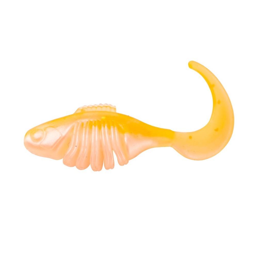 15PCS PVC Floating Soft Bait Two Strokes Soft Worm Wobbler Fishing Lure 4.5cm 1.85g 6 Colors T Tail Soft Worm Winter Fishing