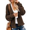 Women's Casual Solid Color Knitted Cardigan Loose Long Coat Medium Size