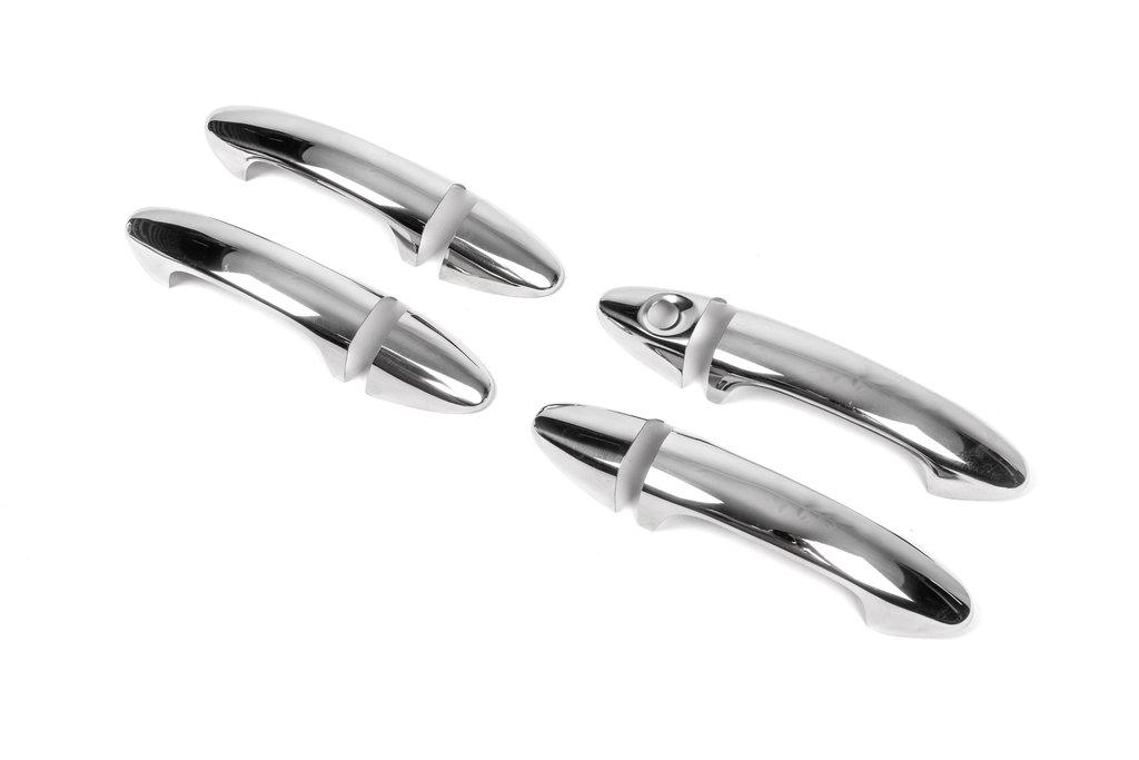 Накладки на ручки (4 шт., нерж.) Carmos - Турецкая сталь для Ford Fiesta 2008-2017 гг